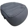 Generic Cuscino gonfiabile grigio per ginocchia per chi dorme sul fianco, cuscino ergonomico di supporto per gambe da 24,9 cm con superficie in velluto, cuscino da viaggio a forma di cuore per schiena