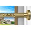 ZipGlo Bastone per tenda da doccia dorato, 104-302 cm, senza foratura, extra lungo, estensibile, per tende, finestre, bagno, 1 pezzo