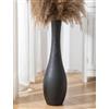 Hanobe Grande vaso da pavimento in legno: minimalista vasi nero alto fiore grande vaso decorativo XXL soggiorno vintage deco vasi giganti posa altezza 56cm