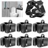 3-H Appendi Scope a Muro Vite Forte 6 Pezzi, Portascope da Muro Acciaio Inox Porta Scope Parete Impermeabile, 5KG Antiscivolo Rullo Stabile per Bagno, Garage, Giardino, Cucina (Nero)