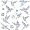 EONBES 48 adesivi prisma per finestre per collisioni, adesivi anti-collisione, per evitare che gli uccelli volino nella finestra, stile colibrì