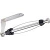 KEWUZY Portarotolo da cucina in acciaio inox con effetto ammortizzante, utilizzabile con una sola mano, senza foratura, autoadesivo e porta rotolo da cucina, per cucina e bagno (argento)