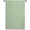 ggaimwf Tende verde salvia per la camera da letto Tende a quadri Plaid Trattamento per finestre Stile country Soggiorno Patio Divisorio per stanze Quadretti Tenda Tasca per asta 132x214cm 1 pannello