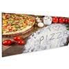 islandburner Quadro Moderno Amo la Pizza Scritta nella Farina Stampa su Tela - Quadri Moderni x poltrone Salotto Cucina mobili Ufficio casa - Fotografica Formato XXL GNQ