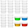 HO-SFSM 30 Contenitori Per Slime, Contenitori In Plastica Con Coperchio,Ermetiche Container Plastic, Per Piccoli Oggetti E Altri Progetti Artigianali