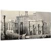 ConKrea QUADRO SU TELA CANVAS - INTELAIATO - PRONTO DA APPENDERE - Fori Imperiali Romani - Roma - Antica incisione 1842-100x50cm (cod.2823)
