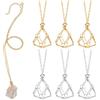 NBEADS 6 pz collana con Porta-Cristallo In 2 colori, Catena Regolabile con Gabbia di Pietra Vuota Forniture per La Creazione di Gioielli Fai Da Te Pendenti Ciondoli e Perline, Platino D'Oro, 60.3cm