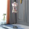 Loywe Manichino da sartoria, busto Torso da Donna per vetrine, con altezza regolabile Base quadrata in metallo Gr. 32-36 Bianca e rosso LW6036WR