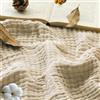 Rociveya - Coperta in mussola 100% cotone, morbida, leggera e traspirante, in garza rinfrescante per adulti, per letti, divani, divani letto e decorazioni, per tutte le stagioni (1, Beige, 150 * 200