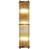 RXPVUXE Applique da parete in cristallo mezzo cilindro Lampada da bagno moderna in oro Lampada da parete a tubo lungo metà secolo, Apparecchio di illuminazione da parete in acciaio inossidabile E14 per camera