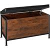 tectake 801077 Cassapanca imbottita Calico, Stabile base in acciaio, Superfici di seduta comode