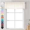 Chyhomenyc Confezione da 2 tende per finestre velate color crema, piccole tende per finestre per soggiorno, bagno, caffetteria, lavanderia, cantina, tende moderne in voile con doppia tasca per asta