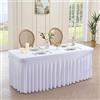 NSSONBEN Mantel Rectangular de Spandex blanco resistente a roturas y arrugas, mantel resistente para banquetes, fiestas, bodas, cumpleaños, reuniones, decoración, mantel [180x 75 x 75H] cm