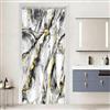 Uiiooazy Tenda Doccia Antimuffa, Tenda da Doccia Piccola 90x180cm Nero Sfumata Effetto Marmo Grigio Tende da Bagno Impermeabile Tessuto Lavabile Poliestere Tende per Vasca da Bagno con 6 Anelli