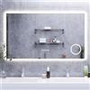 HySail Specchio Bagno con Luce LED, Specchio in Argento HD 5 mm, 120x70 cm