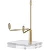 Styquenzer Espositore in acrilico trasparente con bracci in metallo regolabili, supporto per foto, cavalletto per foto, piccolo supporto per geodi corallo (7,6 x 7,6 x 10,2 cm)