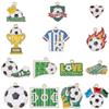 SUNNYCLUE 1 scatola Da 28 pezzi 14 stili Ciondoli A Forma di Pallone Da Calcio Ciondoli A Forma di Pallone Calcio In Smalto Assortiti Sport Tifosi Europei Trofei Scarpe GioCHIs p