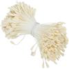 PATIKIL 2.5mm Doppie Teste Stame di Fiore 340pz Stame di Fiori Artificiali Pistillo Stame Floreale Perlato Opaco per Decorazioni Natalizie Fai da Te Carte Auguri Matrimonio Bianco Crema