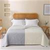 Dafinner Trapunta Estiva Leggera Matrimoniale, Grigio Beige, 220×240cm