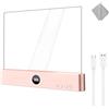 BlyeMichdi Lampada Libro Piatta, Luce per libri a LED Intelligente, Lampada da Lettura Portatile Pia-tta, Lampada Lettura a Pannello LED con 3 Colori e Timer (Rosa Plus)