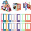 Gugxiom 20 pacchetti di cornici magnetiche da 3 pollici, set di cornici in plastica, mini cornici magnetiche per il frigorifero, espositori per foto da tavolo per domestico (miscela di colori, 20)