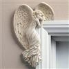 JTZXJJX Angelo decorazione per telaio della porta, statua decorativa a forma di angelo, scultura per casa, soggiorno, camera da letto (bianco a sinistra)