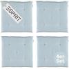 Esprit Home Esprit Set di 4 cuscini per sedia 40x40cm Azzurro chiaro - Comodi cuscini per sedia da cucina e sala da pranzo - lavabili fino a 30°C - Öko-Tex - Cuscino per seduta per mobili da giardino, cuscino per