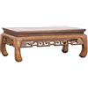 ZMQU Piccolo tavolo del santuario, piccolo tavolo dell'altare for spirituale, intagliato a mano, tavolo Mni Puja, santuario, espositore in legno, stregoneria Wicca, altare personale, statua buddista (L: 12