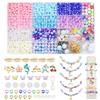 Liangding Kit Braccialetti Fai da Te per Bambina, 605 Pezzi Perline Colorate 6/8mm con Ciondoli Unicorno e Sirena, Gioielli Bambina, Idee Regalo 5-12 Anni per Compleanno e Natale