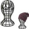 mimzemamz Supporto Per Parrucca In Plastica - Portatile Porta Parrucca E Cappello Per Tutte Le Parrucche E Cappelli, Strumento Di Visualizzazione Per Parrucche, Porta Attrezzi, Cappello E Porta Berretti Neri