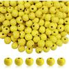 TOAOB THE ONE AND ONLY BABY TOAOB 300 Pezzi Perline di Legno Naturale 8mm Colore Giallo Macaron con Foro Rotonde Palline Legna per Braccialetti Collane Lavoretti Fai da Te Decorazioni Artigianato