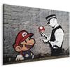 B&D XXL - Quadro Moderno 90x60 cm 1 Pezzo - Stampa su Tela Canvas con Struttura - Quadri Moderni Camera da Letto - Murale Arte Decorazioni da Parete Immagini Decori - Banksy Street Art h-B-0080-b-a