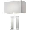 Villeroy & Boch Lampada da tavolo Shanghai, cromato/bianco, H 47, paralume 34,5 x 18 cm, lampadina non inclusa