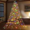 Constprog Stringa di luci a forma di stella per esterni, 280 luci, per Natale, Capodanno, vacanze, compleanno, 18 m (multicolore)