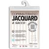 V.I.P. Very Important Pillow V.I.P. Sacco Coprimaterasso in Cotone Fasciato Lavorazione Jacquard con Zip, Facile da Infilare, Singolo 90 x 200 cm, Cerniera su 3 Lati, 90 x 200 + 27 h