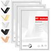 HIMEETIME® 3x Cornice A5 15x21 cm，Cornice in metallo argento,Cornice per documenti 14,8x21 cm Grande Collage,Cornice in metallo Cornice in alluminio,Cornice per quadri A5
