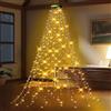 Constprog 280 luci decorative natalizie per esterni, a forma di stella, a cascata, per albero di Natale, 280 luci, per Natale, Capodanno, vacanze, compleanno (luce calda)