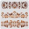 BENECREAT Stencil 30x30 cm floreale scandinavo riutilizzabile per pittura decorativa fai-da-te e arte artigianale