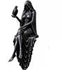 Generic Statua gotica con corvo seduta, statuetta con cappuccio di signora mietitrice, libreria accademica oscura, decorazione da scrivania macabra strega, regalo per gli amanti della letteratura