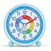 Lafocuse Sveglia Bambini senza Ticchettio, Metallo Blu Sveglia con Luce Notturna Facile da Leggere, Colorato Moderno Silenzioso Sveglia da Comodino per Cameretta Bambini 10.5cm