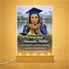 SENSING Targa Laurea Personalizzata con Foto, Lampada LED Classe 2026 con Nome e Dedica, Base in Legno USB, Regalo di Laurea Donna Uomo per Studente