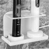 LUWOO Portaspazzolino elettrico da parete, organizer per cavi per spazzolino elettrico, può contenere 2 caricabatterie, supporto autoadesivo per spazzolino elettrico, per bagno, armadietto dei medicinali