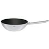 RÖSLE Elegance Wok, in Acciaio Inox 18/10, con Rivestimento in Ceramica Resistente Procera, 28 cm, Adatto ai Piani Cottura a Induzione e Alla Lavastoviglie, argento