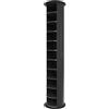 Emporium Living - Metalpop Scarpiera Girevole a 360 ° in Metallo con Ripiani Rotondi in PVC Nero - ⌀40 x 173 cm - Made in Italy
