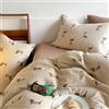 Lanqinglv Set di biancheria da letto 200x220 per bambini, motivo teckel, marrone chiaro, in microfibra, per ragazze e ragazzi, set di biancheria da letto ÖKO-TEX - Morbido copripiumino con cerniera e