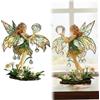 Xdyyjrasa Statuetta di fata in acrilico realizzata a mano per la decorazione domestica - Statua ornamentale da giardino incantata, regalo di compleanno