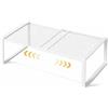 Hengrongshen Armadio organizer allungabile per guardaroba, robusto organizer per vestiti, organizer salvaspazio per armadi (bianco, regolabile da 27 a 38 cm, 35 x 22 cm)