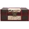 Tomotato Scatola di Legno Vintage, 23 x 16 x 9,8cm Organizzatore della Scatola di Legno, Contenitore Decorativo di Gioielli per Libri, Cosmetici e Decorazioni per La Casa (Timbro con serratura)