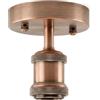 LEDSone Lampada da soffitto industriale semi incasso nero E27 portalampada