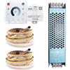 Vrabocry 10M 24V WS2811 COB acqua che scorre bianco naturale flusso a cavallo indirizzo LED strip luci 360LED/M nastro flessibile con controller SP636E RC1 4Zone Remote 24V 200W alimentazione